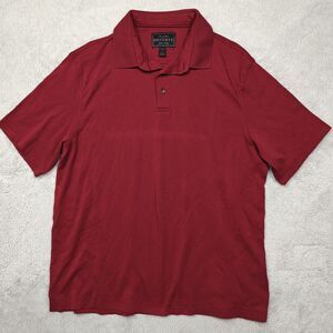 Jos A Bank Reserve Polo Shirt Men's L Burgundy Red Pima Cotton Traditional Fit